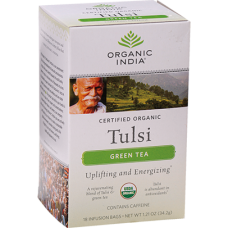 Органический травяной зеленый чай Тулси, Organic Herbal tea & Green Tea "Tulsi" 18*1.7 gr